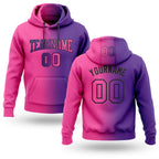 Custom Stitched Purple Pink-Black Gradient Fashion Sports Pullover Sweatshirt Hoodie