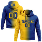 Custom Stitched Royal Yellow-Black Gradient Fashion Sports Pullover Sweatshirt Hoodie photo 1