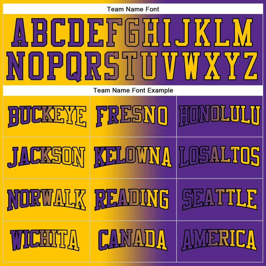 Custom Stitched Purple Yellow-Black Gradient Fashion Sports Pullover Sweatshirt Hoodie photo 4