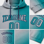Custom Stitched Teal Gray-Navy Gradient Fashion Sports Pullover Sweatshirt Hoodie detail