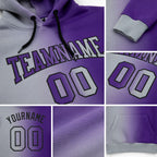 Custom Stitched Purple Gray-Black Gradient Fashion Sports Pullover Sweatshirt Hoodie detail