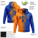 Custom Stitched Thunder Blue Bay Orange-Black Gradient Fashion Sports Pullover Sweatshirt Hoodie photo 2