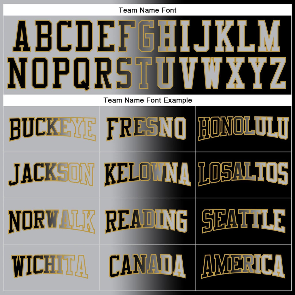 Custom Stitched Black Gray-Old Gold Gradient Fashion Sports Pullover Sweatshirt Hoodie photo 3