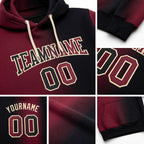 Custom Stitched Black Crimson-City Cream Gradient Fashion Sports Pullover Sweatshirt Hoodie detail