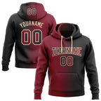 Custom Stitched Black Crimson-City Cream Gradient Fashion Sports Pullover Sweatshirt Hoodie photo 1