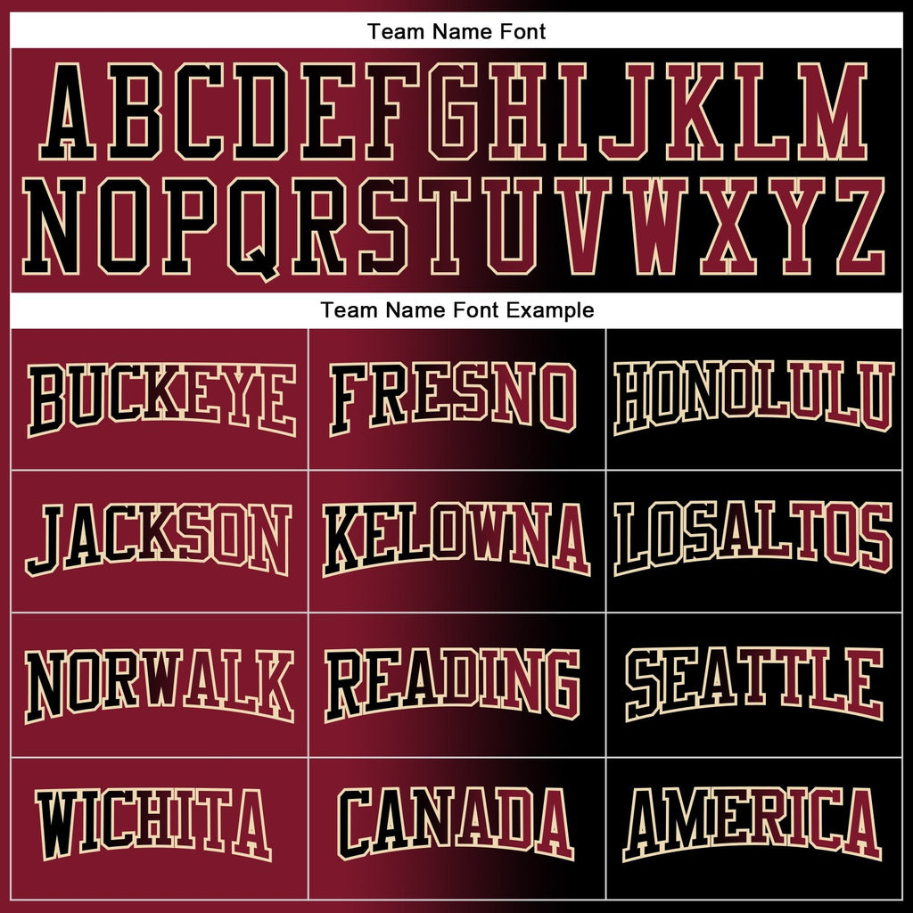 Custom Stitched Black Crimson-City Cream Gradient Fashion Sports Pullover Sweatshirt Hoodie photo 3