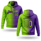 Custom Stitched Purple Neon Green-Black Gradient Fashion Sports Pullover Sweatshirt Hoodie
