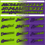 Custom Stitched Purple Neon Green-Black Gradient Fashion Sports Pullover Sweatshirt Hoodie photo 3