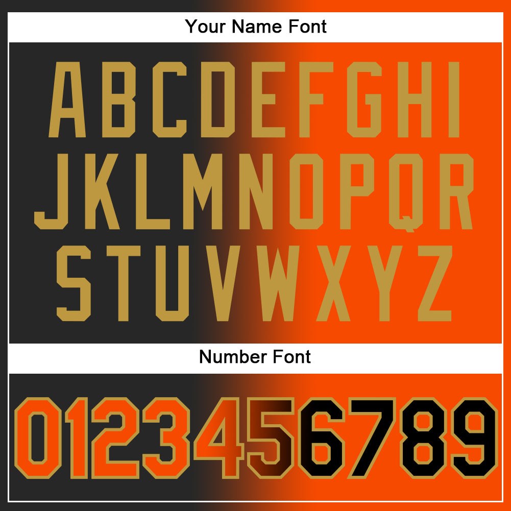 Custom Stitched Black Orange-Old Gold Gradient Fashion Sports Pullover Sweatshirt Hoodie photo 3