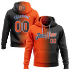 Custom Stitched Black Orange-Light Blue Gradient Fashion Sports Pullover Sweatshirt Hoodie photo 1