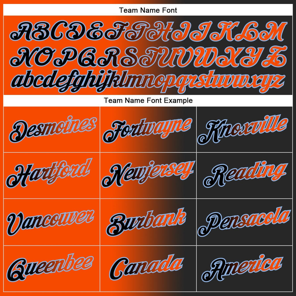 Custom Stitched Black Orange-Light Blue Gradient Fashion Sports Pullover Sweatshirt Hoodie photo 3