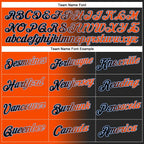 Custom Stitched Black Orange-Light Blue Gradient Fashion Sports Pullover Sweatshirt Hoodie photo 3
