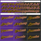 Custom Stitched Black Purple-Gold Gradient Fashion Sports Pullover Sweatshirt Hoodie photo 3