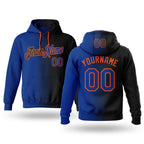 Custom Stitched Black Royal-Orange Gradient Fashion Sports Pullover Sweatshirt Hoodie