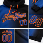 Custom Stitched Black Royal-Orange Gradient Fashion Sports Pullover Sweatshirt Hoodie detail