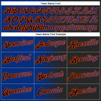 Custom Stitched Black Royal-Orange Gradient Fashion Sports Pullover Sweatshirt Hoodie photo 3