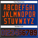Custom Stitched Black Royal-Orange Gradient Fashion Sports Pullover Sweatshirt Hoodie photo 4