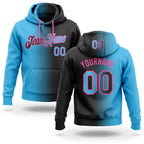 Custom Stitched Black Sky Blue-Pink Gradient Fashion Sports Pullover Sweatshirt Hoodie