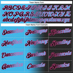 Custom Stitched Black Sky Blue-Pink Gradient Fashion Sports Pullover Sweatshirt Hoodie photo 3