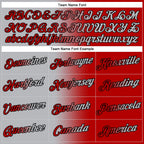 Custom Stitched Red Gray-Black Gradient Fashion Sports Pullover Sweatshirt Hoodie photo 3