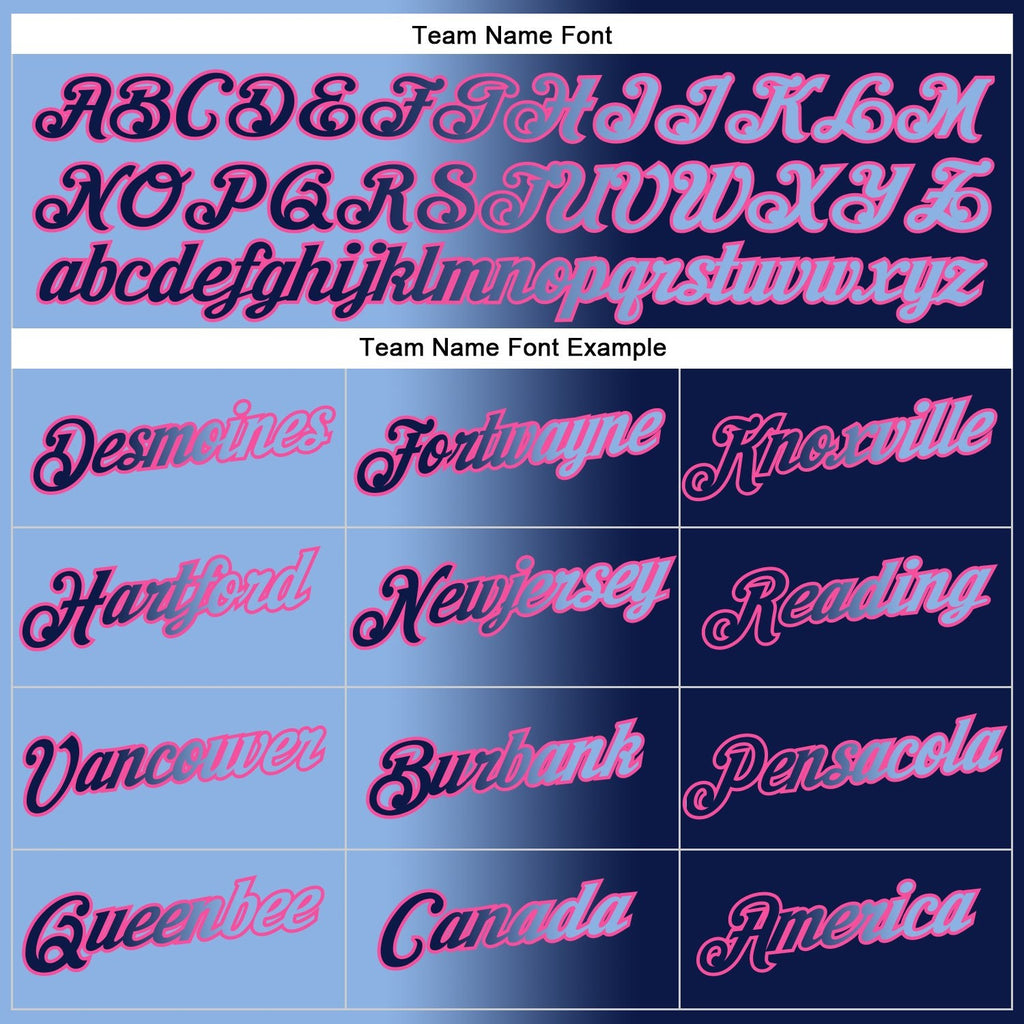 Custom Stitched Navy Light Blue-Pink Gradient Fashion Sports Pullover Sweatshirt Hoodie photo 3