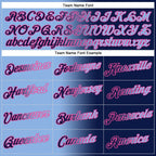 Custom Stitched Navy Light Blue-Pink Gradient Fashion Sports Pullover Sweatshirt Hoodie photo 3