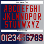 Custom Stitched Navy Gray-Red Gradient Fashion Sports Pullover Sweatshirt Hoodie photo 4