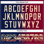 Custom Stitched Navy Vintage USA Flag Maroon-City Cream Gradient Fashion Sports Pullover Sweatshirt Hoodie photo 3