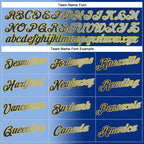 Custom Stitched Royal Light Blue-Gold Gradient Fashion Sports Pullover Sweatshirt Hoodie photo 3