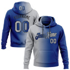 Custom Stitched Royal Gray-Black Gradient Fashion Sports Pullover Sweatshirt Hoodie photo 1
