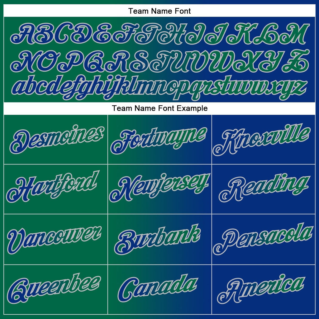 Custom Stitched Royal Kelly Green-Gray Gradient Fashion Sports Pullover Sweatshirt Hoodie photo 3