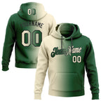 Custom Stitched Green Cream-Black Gradient Fashion Sports Pullover Sweatshirt Hoodie photo 1