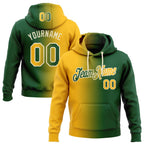 Custom Stitched Green Gold-Cream Gradient Fashion Sports Pullover Sweatshirt Hoodie photo 1