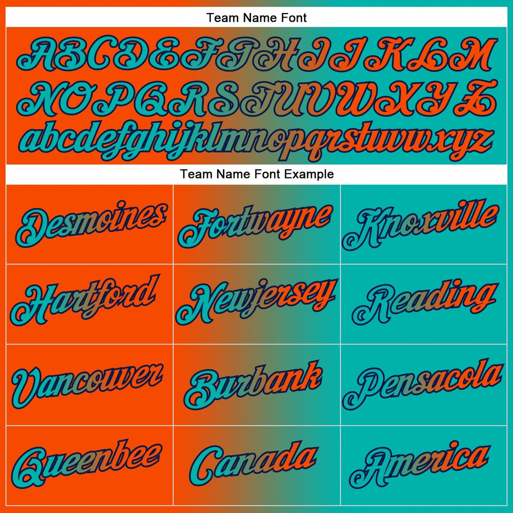 Custom Stitched Aqua Orange-Navy Gradient Fashion Sports Pullover Sweatshirt Hoodie photo 2