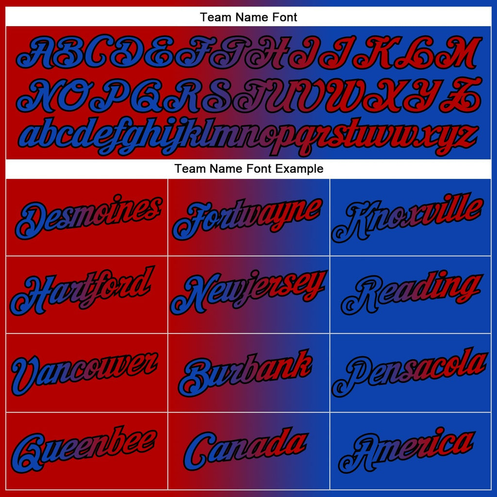Custom Stitched Thunder Blue Red-Black Gradient Fashion Sports Pullover Sweatshirt Hoodie photo 2