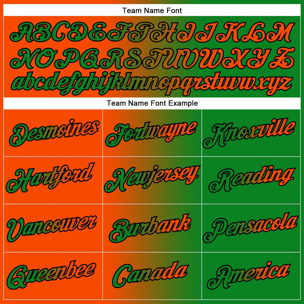 Custom Stitched Grass Green Orange-Black Gradient Fashion Sports Pullover Sweatshirt Hoodie photo 3