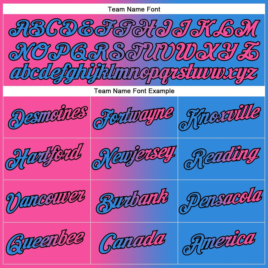 Custom Stitched Powder Blue Pink-Black Gradient Fashion Sports Pullover Sweatshirt Hoodie photo 3