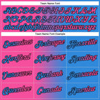 Custom Stitched Powder Blue Pink-Black Gradient Fashion Sports Pullover Sweatshirt Hoodie photo 3