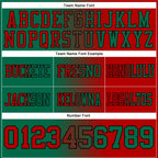 Custom Red Kelly Green-Black Authentic Gradient Fashion Football Jersey photo 3