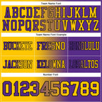 Custom Purple Yellow-Black Authentic Gradient Fashion Football Jersey photo 3