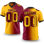 Custom Maroon Gold-Black Authentic Gradient Fashion Football Jersey