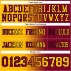 Custom Maroon Gold-Black Authentic Gradient Fashion Football Jersey photo 3