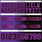 Custom Black Purple-Pink Authentic Gradient Fashion Football Jersey photo 2