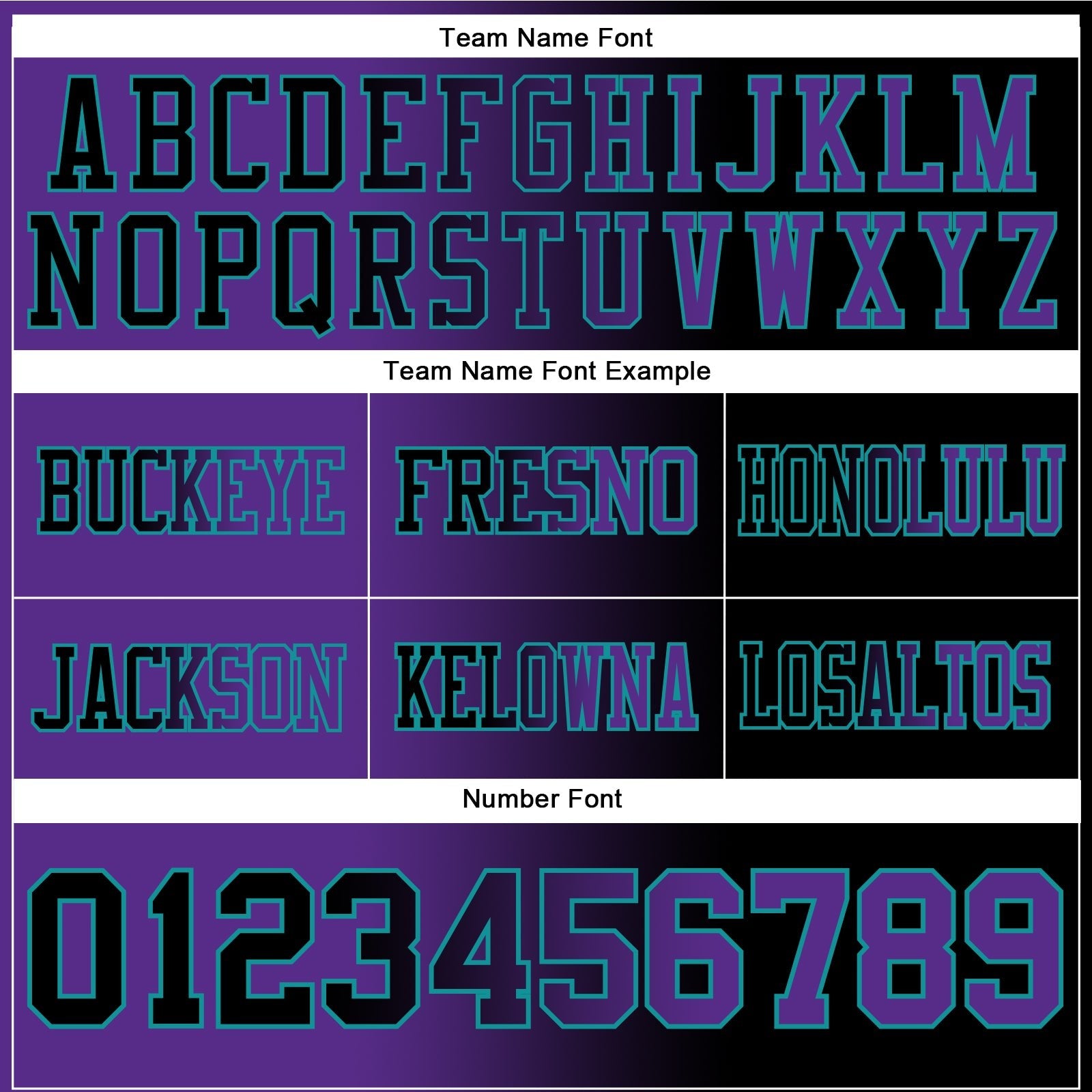 Custom Black Purple-Teal Authentic Gradient Fashion Football Jersey photo 3