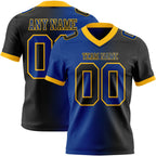 Custom Black Royal-Gold Authentic Gradient Fashion Football Jersey photo 1
