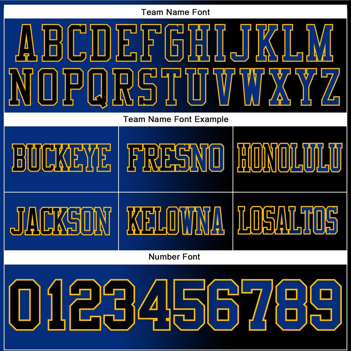 Custom Black Royal-Gold Authentic Gradient Fashion Football Jersey photo 3
