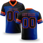 Custom Black Royal-Orange Authentic Gradient Fashion Football Jersey