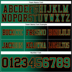 Custom Black Kelly Green-Orange Authentic Gradient Fashion Football Jersey photo 3