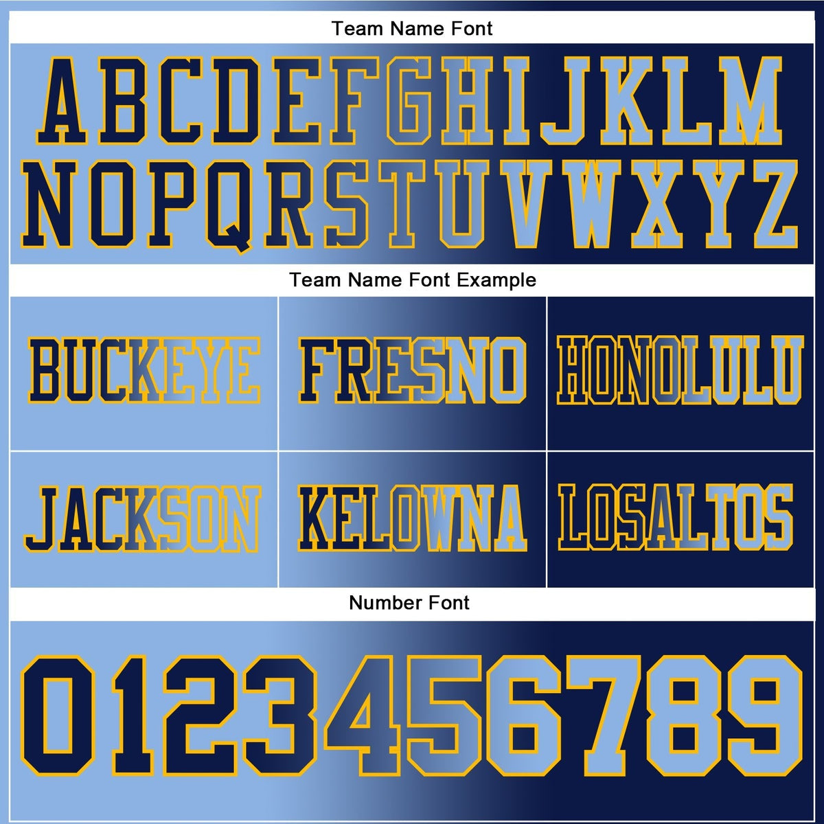Custom Navy Light Blue-Gold Authentic Gradient Fashion Football Jersey photo 2