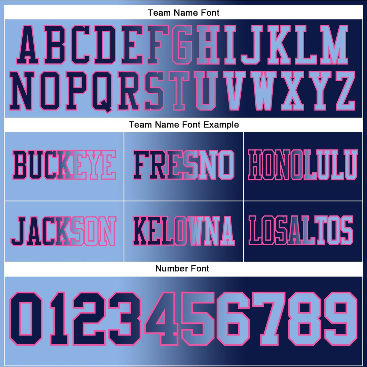 Custom Navy Light Blue-Pink Authentic Gradient Fashion Football Jersey photo 3